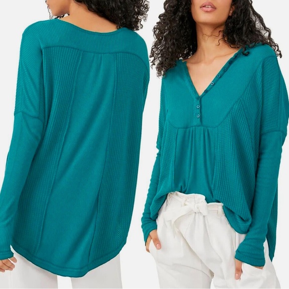 Free People Leo Henley Tee - Picture 1 of 3